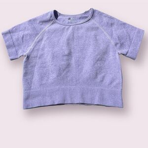 Nylon Lavender Workout Crop Top Size Medium